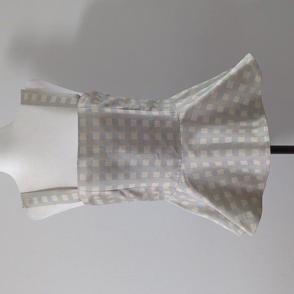 NWOT Stine Goya Sharon Sleeveless Checked Peplum Blouse - Picture 1 of 15